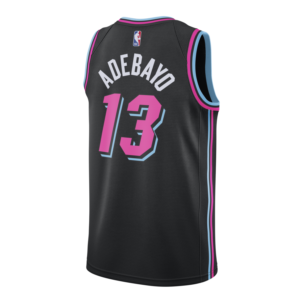 13 Bam Adebayo Nike Miami Heat Vice Nights Swingman Jersey Black ExtremeFun