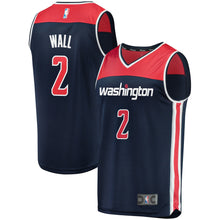 Load image into Gallery viewer, 02 - Youth Fanatics Branded John Wall Navy Washington Wizards Fast Break Replica Jersey - Statement Edition-Navy