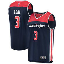 Load image into Gallery viewer, 03 - Youth Fanatics Branded Bradley Beal Navy Washington Wizards Fast Break Replica Jersey - Statement Edition- Navy