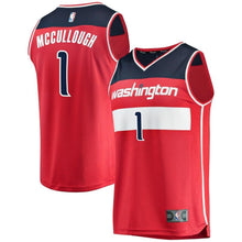 Load image into Gallery viewer, 01 - Men's Fanatics Branded Chris McCullough Red Washington Wizards Fast Break Replica Team Color Player Jersey - Icon Edition - Red