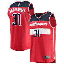 Load image into Gallery viewer, 31 - Men's Fanatics Branded Tomas Satoransky Red Washington Wizards Fast Break Replica Team Color Player Jersey - Icon Edition - Red