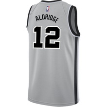 Load image into Gallery viewer, 12 - Aldridge San Antonio Spurs Men's Nike 2018-19 Statement Edition Swingman Personalized Jersey  - Grey