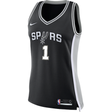 Load image into Gallery viewer, 1 - Walker San Antonio Spurs Women's Nike Custom Personalized Icon Swingman Jersey - Black