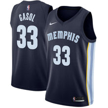 Load image into Gallery viewer, 33 - Men's Nike Marc Gasol Memphis Grizzlies Swingman Jersey - Icon Edition - Navy