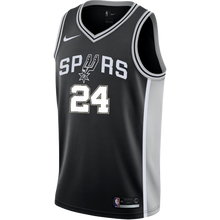 Load image into Gallery viewer, 24 - Hilliard San Antonio Spurs Men's Nike Custom Personalized Icon Swingman Jersey - Black