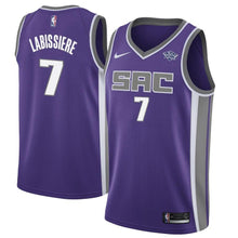 Load image into Gallery viewer, 7 - Men's Nike Skal Labissiere Purple Sacramento Kings Swingman Sponsor Patch Jersey - Icon Edition