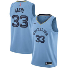 Load image into Gallery viewer, 33 - Men's Nike Marc Gasol Light Memphis Grizzlies Swingman Jersey - Statement Edition - Blue