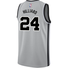 Load image into Gallery viewer, 24 - Hilliard San Antonio Spurs Men's Nike 2018-19 Statement Edition Swingman Personalized Jersey  - Grey