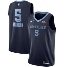 Load image into Gallery viewer, 5 - Men's Nike Andrew Harrison Memphis Grizzlies Swingman Sponsor Patch Jersey – Icon Edition - Navy