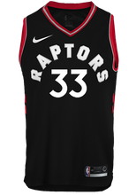 Load image into Gallery viewer, 33 - Raptors Adult Swingman Statement Jersey - Gasol - Black
