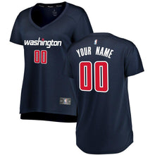 Load image into Gallery viewer, 00 - Women's Fanatics Branded Navy Washington Wizards Fast Break Replica Custom Jersey – Statement Edition - Navy