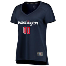 Load image into Gallery viewer, 00 - Women's Fanatics Branded Navy Washington Wizards Fast Break Replica Custom Jersey – Statement Edition - Navy
