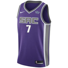 Load image into Gallery viewer, 7 - Men's Nike Skal Labissiere Purple Sacramento Kings Swingman Sponsor Patch Jersey - Icon Edition