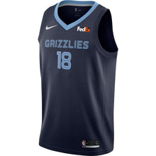 Load image into Gallery viewer, 18 - Men's Nike Markel Crawford Memphis Grizzlies Swingman Sponsor Patch Jersey – Icon Edition - Navy