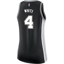 Load image into Gallery viewer, 4 - White San Antonio Spurs Women's Nike Custom Personalized Icon Swingman Jersey - Black