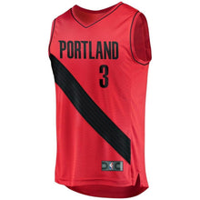 Load image into Gallery viewer, 3 - C.J. McCollum Portland Trail Blazers Fast Break Player Jersey - Statement Edition - Red