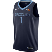 Load image into Gallery viewer, 1 - Men's Nike Kyle Anderson Memphis Grizzlies Swingman Sponsor Patch Jersey – Icon Edition - Navy