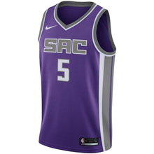 Load image into Gallery viewer, 5 - Men's Nike De'Aaron Fox Purple Sacramento Kings Swingman Jersey - Icon Edition