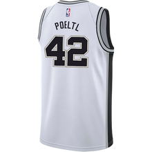 Load image into Gallery viewer, 42 - Poeltl San Antonio Spurs Men's Nike Custom Personalized Icon Swingman Jersey - White