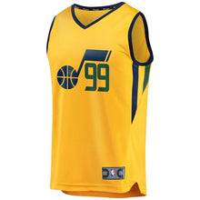 Load image into Gallery viewer, 99 - Statement Fastbreak Replica Jersey - MensApparelJerseys - Utah Jazz - Crowder Jae - Primary - Gold