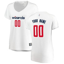 Load image into Gallery viewer, 00 - Women's Fanatics Branded White Washington Wizards Fast Break Custom Replica Jersey - Association Edition - White