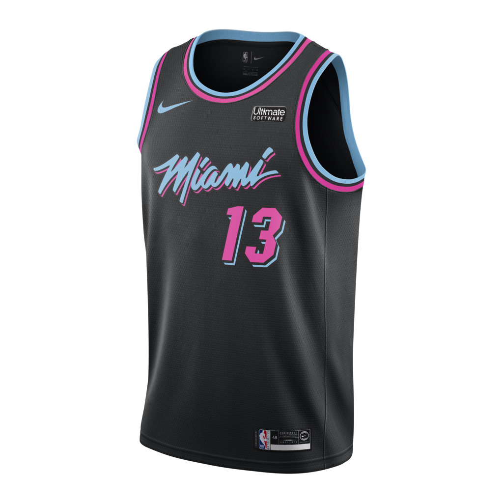 Bam Ado Nike Miami Heat Mashup Black Swingman Jersey Vice