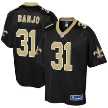 Load image into Gallery viewer, Men' NFL Pro Line Chris Banjo Black New Orleans Saints Team Color Player Jersey
