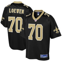 Load image into Gallery viewer, Men' NFL Pro Line Mitchell Loewen Black New Orleans Saints Team Color Player Jersey
