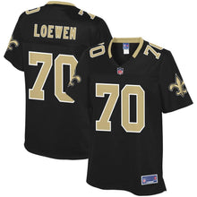 Load image into Gallery viewer, Women' NFL Pro Line Mitchell Loewen Black New Orleans Saints Team Color Player Jersey