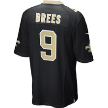 Load image into Gallery viewer, Youth New Orleans Saints Drew Brees Nike Black Team Color Game Jersey