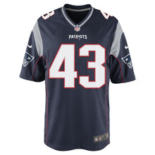 Load image into Gallery viewer, Nike Nate Ebner #43 Game Jersey-Navy