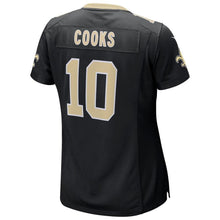 Load image into Gallery viewer, Women' Nike Brandin Cooks Black New Orleans Saints 50th Season Patch Game Jersey
