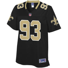 Load image into Gallery viewer, Women' NFL Pro Line David Onyemata Black New Orleans Saints Player Jersey