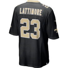 Load image into Gallery viewer, Men' Nike Marshon Lattimore Black New Orleans Saints Game Jersey