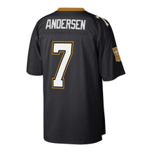 Load image into Gallery viewer, Men' Mitchell &amp; Ness Morten Andersen Black New Orleans Saints Retired Player Replica Jersey