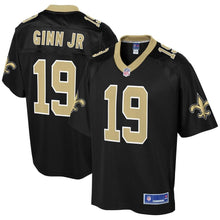 Load image into Gallery viewer, Men' NFL Pro Line Ted Ginn Jr Black New Orleans Saints Player Jersey
