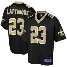 Load image into Gallery viewer, Men' NFL Pro Line Marshon Lattimore Black New Orleans Saints Team Color Player Jersey
