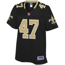Load image into Gallery viewer, Women' NFL Pro Line Alex Anzalone Black New Orleans Saints Team Color Player Jersey