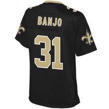 Load image into Gallery viewer, Women' NFL Pro Line Chris Banjo Black New Orleans Saints Team Color Player Jersey