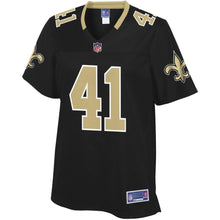 Load image into Gallery viewer, Women' NFL Pro Line Alvin Kamara Black New Orleans Saints Team Color Player Jersey