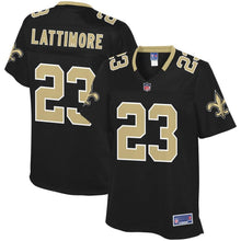 Load image into Gallery viewer, Women' NFL Pro Line Marshon Lattimore Black New Orleans Saints Team Color Player Jersey