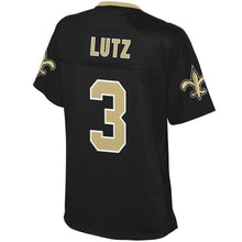 Load image into Gallery viewer, Women' NFL Pro Line Wil Lutz Black New Orleans Saints Team Color Player Jersey