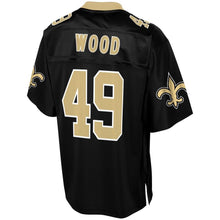Load image into Gallery viewer, Men' NFL Pro Line Zach Wood Black New Orleans Saints Player Jersey