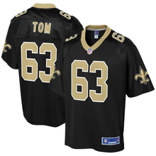 Load image into Gallery viewer, Men' NFL Pro Line Cameron Tom Black New Orleans Saints Team Color Player Jersey