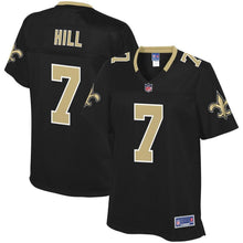 Load image into Gallery viewer, Women' NFL Pro Line Taysom Hill Black New Orleans Saints Team Color Player Jersey