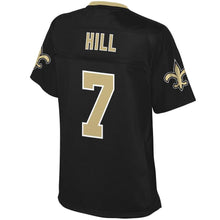 Load image into Gallery viewer, Women' NFL Pro Line Taysom Hill Black New Orleans Saints Team Color Player Jersey