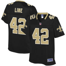 Load image into Gallery viewer, Women' NFL Pro Line Zach Line Black New Orleans Saints Team Color Player Jersey