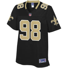 Load image into Gallery viewer, Women' NFL Pro Line Sheldon Rankins Black New Orleans Saints Team Color Player Jersey