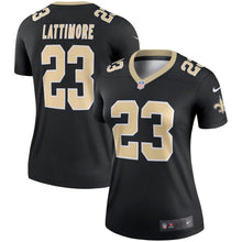 Load image into Gallery viewer, Women' Nike Marshon Lattimore Black New Orleans Saints Legend Jersey