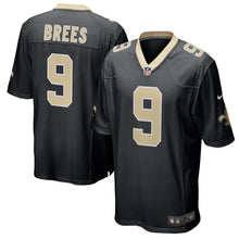 Load image into Gallery viewer, Men' Nike Drew Brees Black New Orleans Saints Team Color Game Jersey